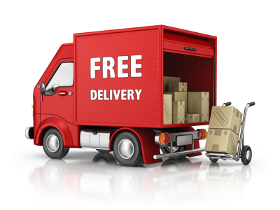 Free delivery red bus